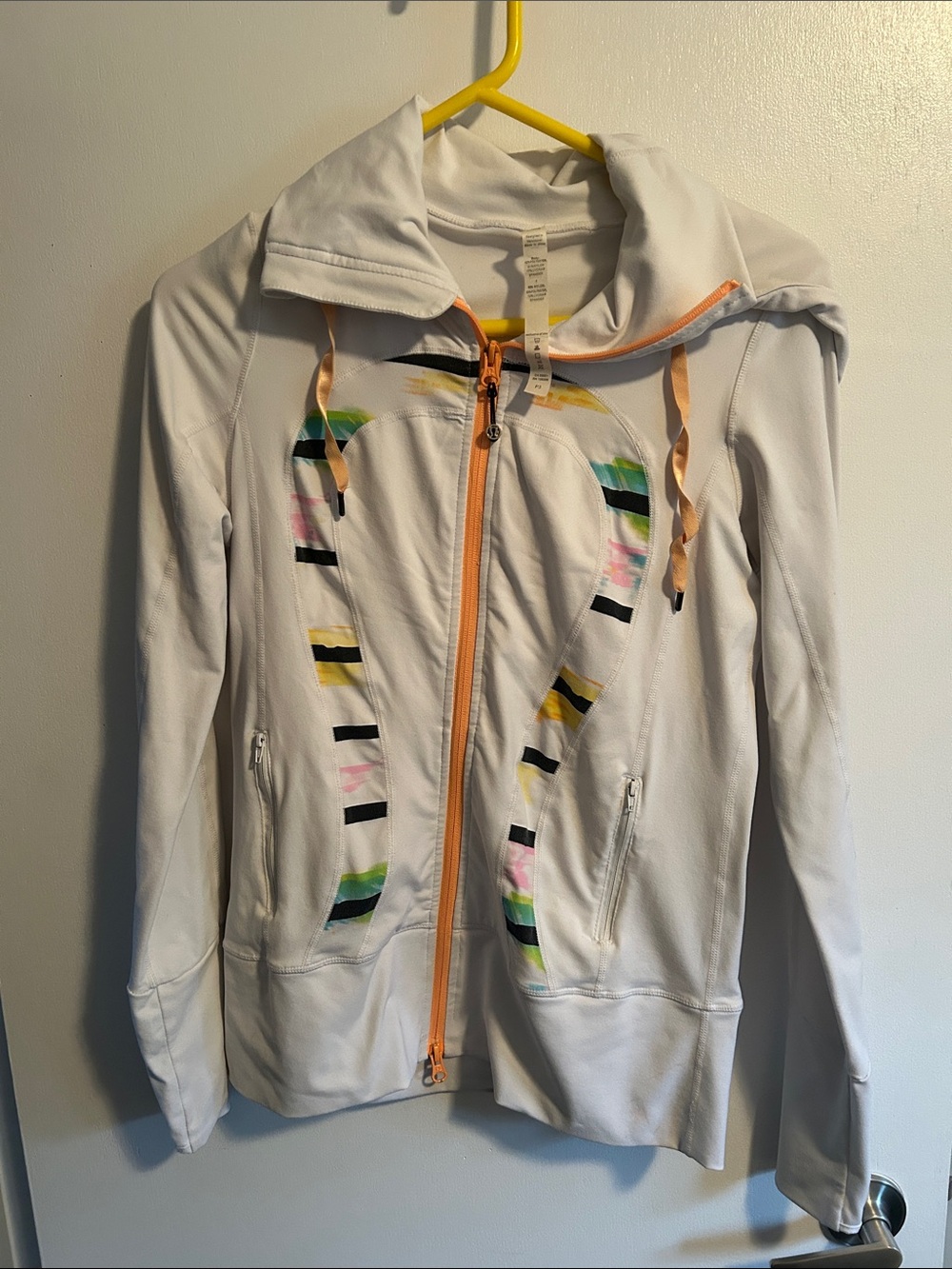 RARE- Lululemon white zip sweater